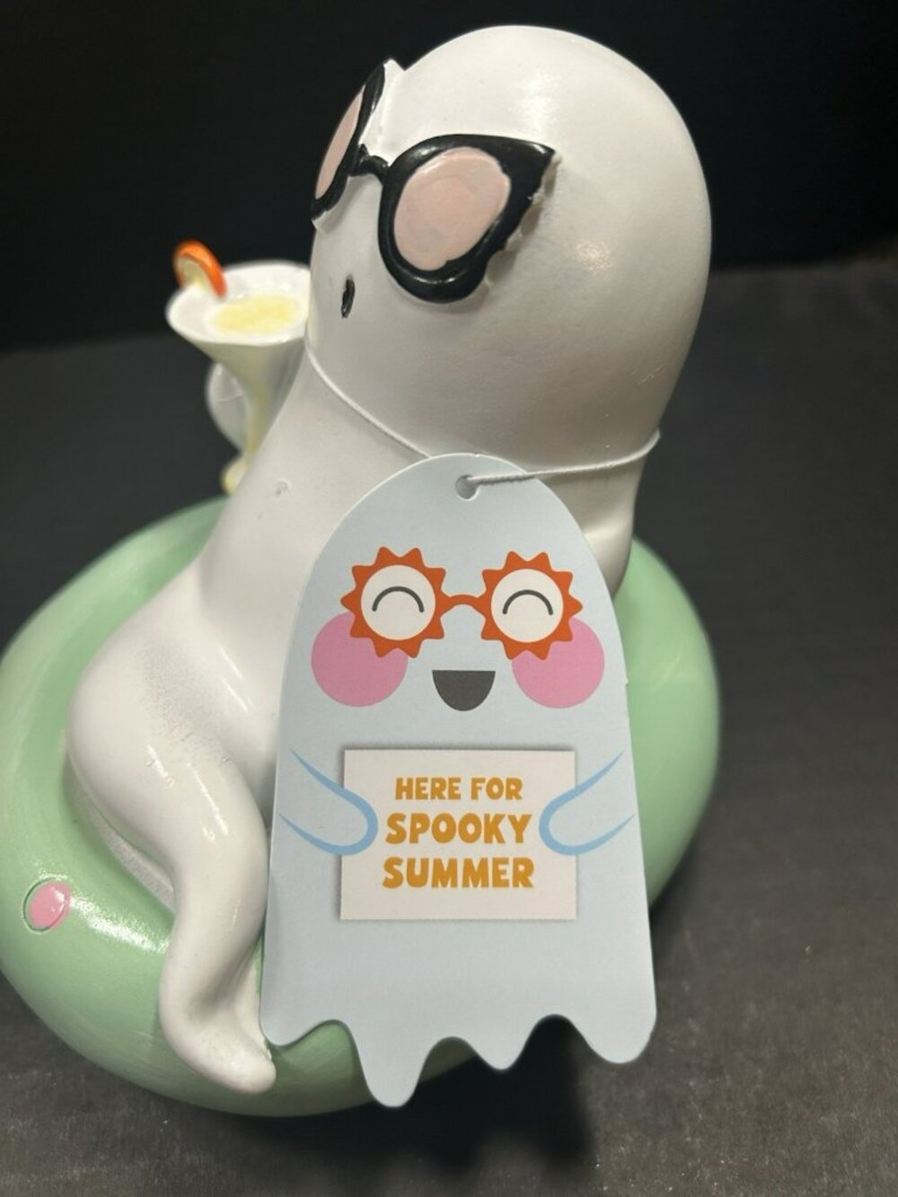 Here For Spooky Summer Ghost Figurine Cocktail & Floatie - Fun Decorative Accent - Picture 3 of 4